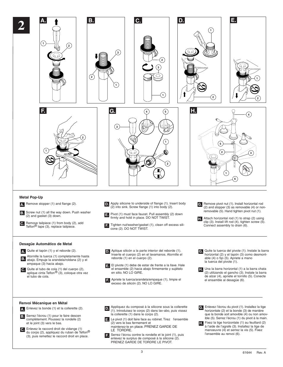 A. b | Factory Direct Hardware Brizo 65338LF User Manual | Page 3 / 6