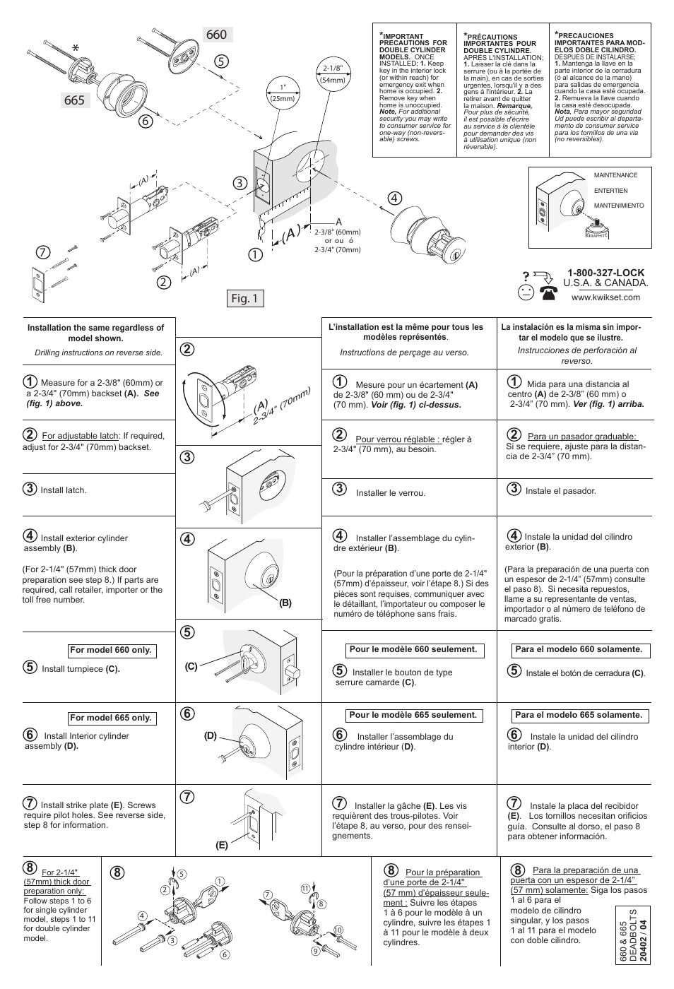 Kwikset 660M User Manual | 2 pages