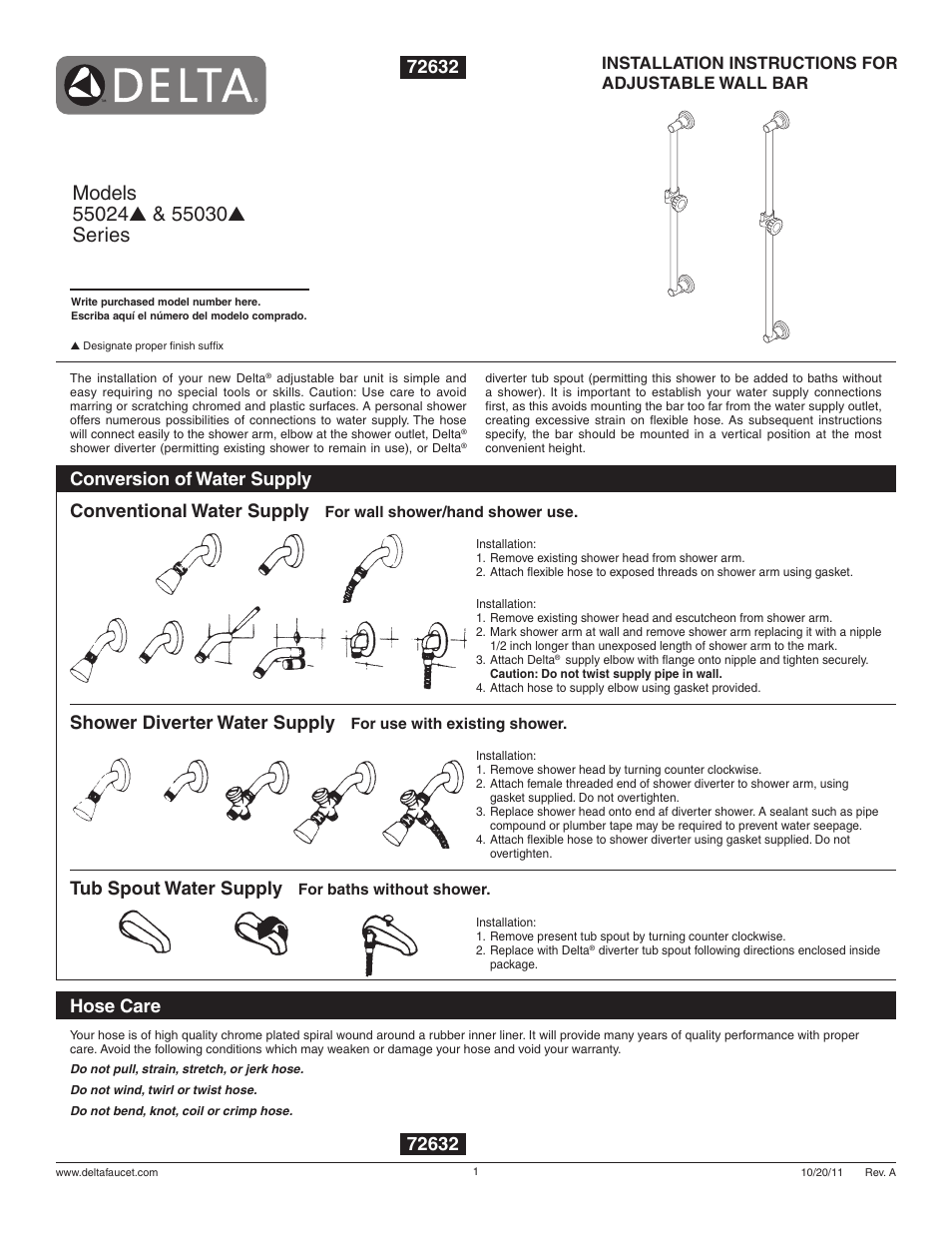 Factory Direct Hardware Delta 55030 Universal User Manual | 2 pages