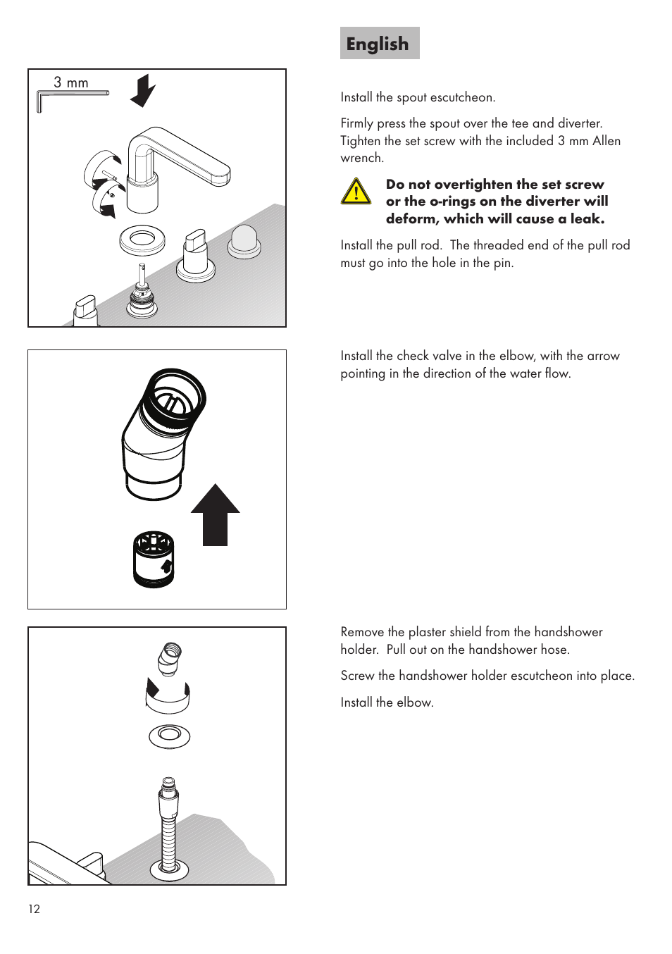 English | Factory Direct Hardware Hansgrohe 31438 Metris S User Manual | Page 12 / 24