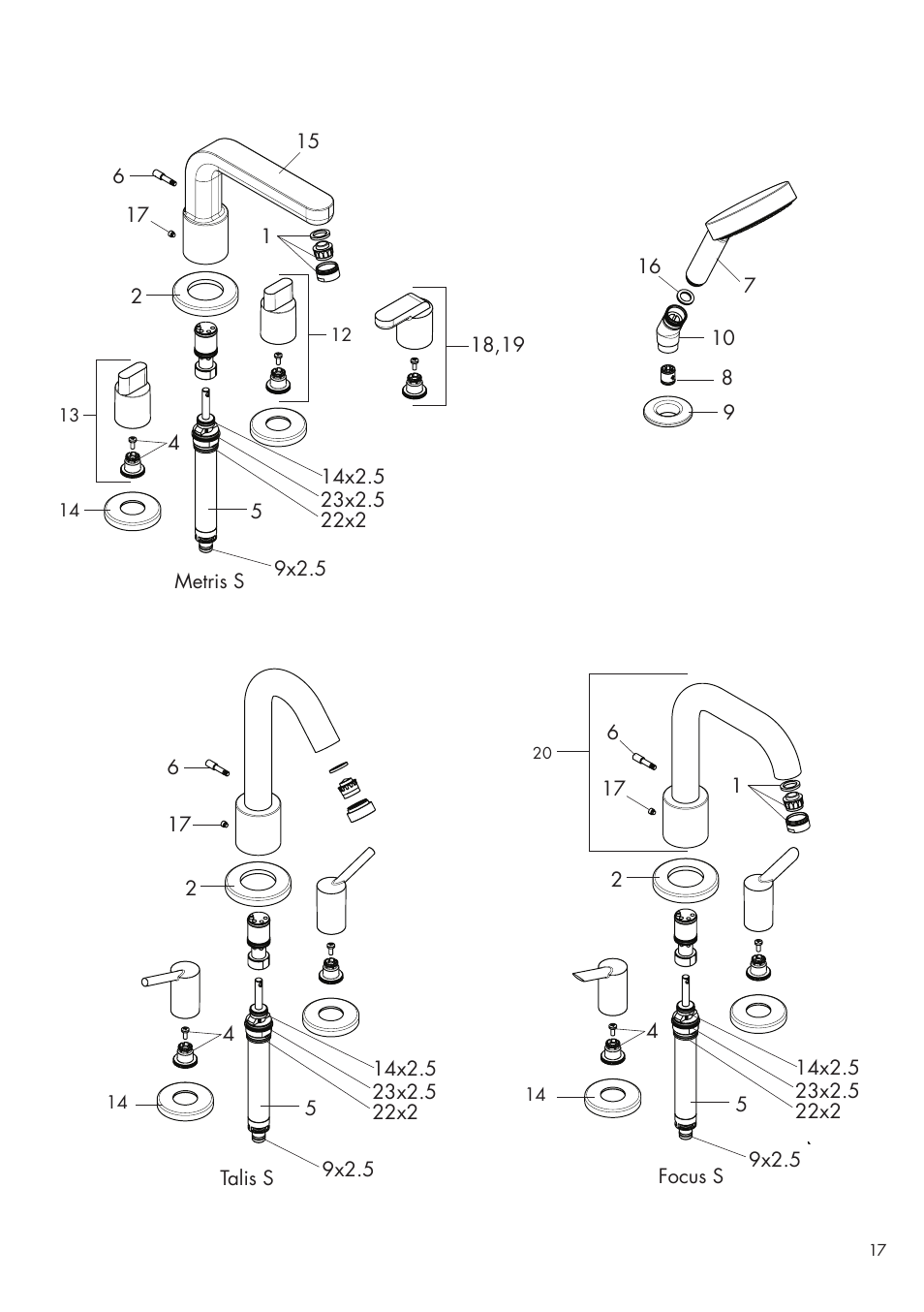 Factory Direct Hardware Hansgrohe 31438 Metris S User Manual | Page 17 / 24
