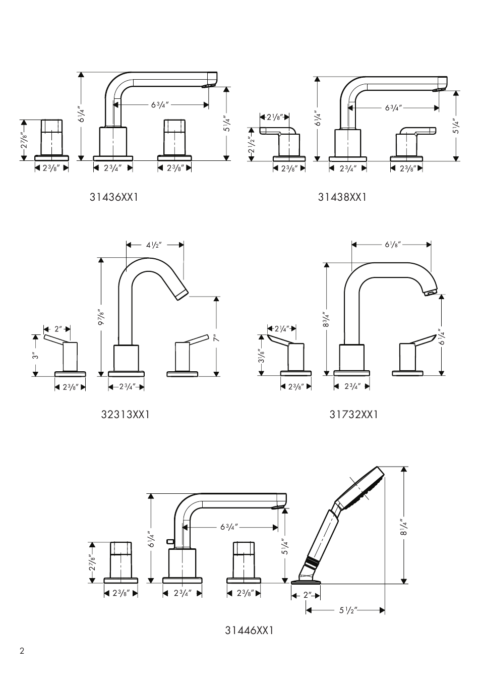 Factory Direct Hardware Hansgrohe 31438 Metris S User Manual | Page 2 / 24