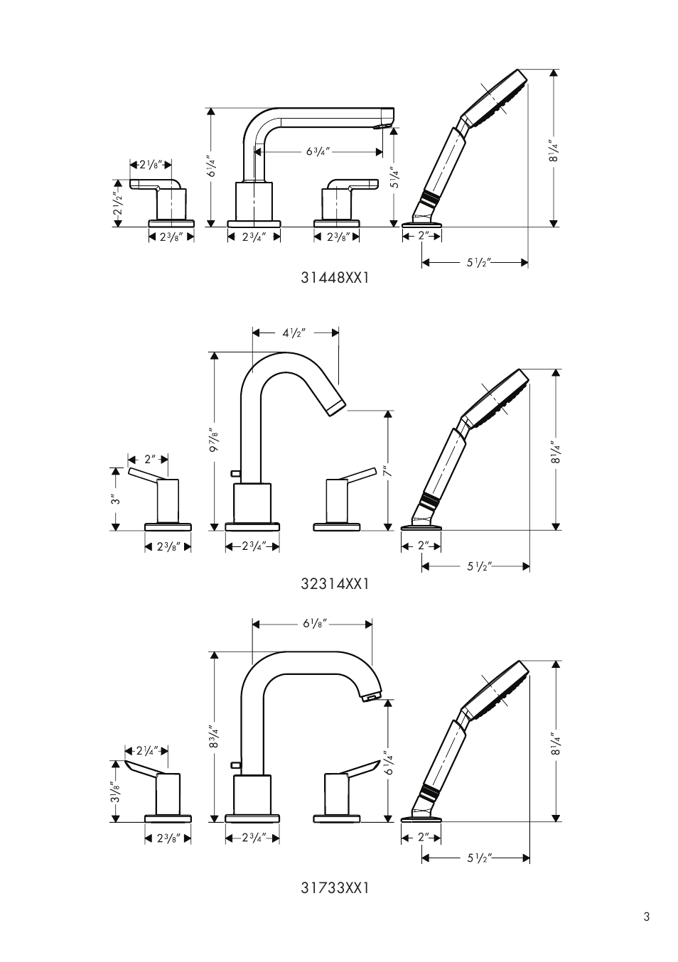 Factory Direct Hardware Hansgrohe 31438 Metris S User Manual | Page 3 / 24