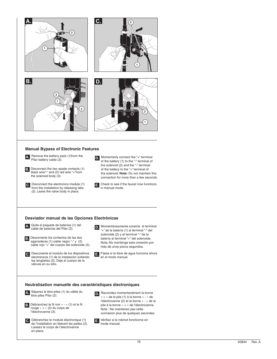 A. b. c. d | Factory Direct Hardware Brizo 64070LF Venuto User Manual | Page 16 / 16