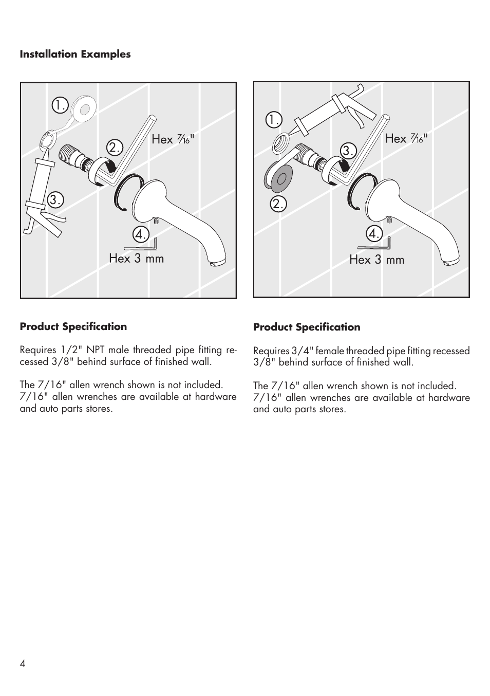 Factory Direct Hardware Hansgrohe 34410 Axor Citterio User Manual | Page 4 / 8