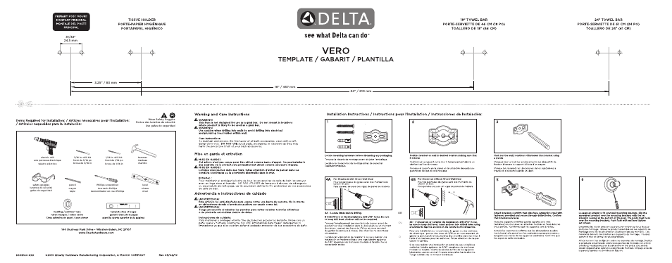 Factory Direct Hardware Delta 77724 Vero User Manual | 2 pages