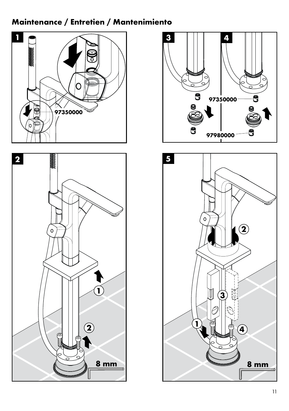 Factory Direct Hardware Hansgrohe 11422 Axor Urquiola User Manual | Page 11 / 16