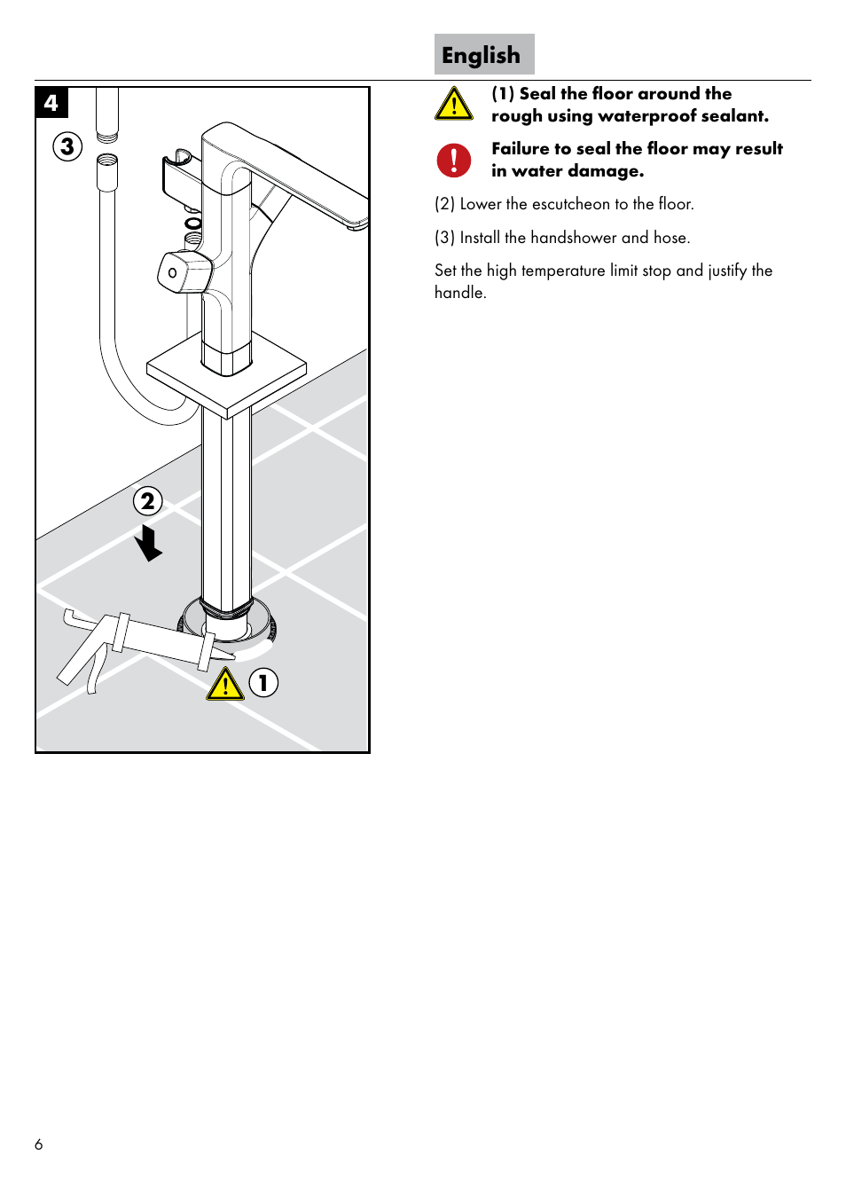 English | Factory Direct Hardware Hansgrohe 11422 Axor Urquiola User Manual | Page 6 / 16