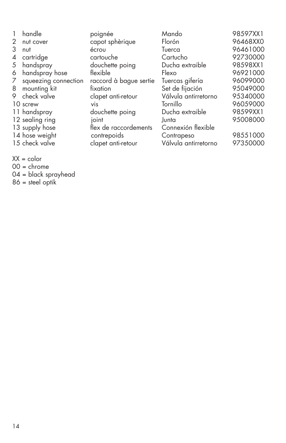 Factory Direct Hardware Hansgrohe 04066LF Allegro E User Manual | Page 14 / 16