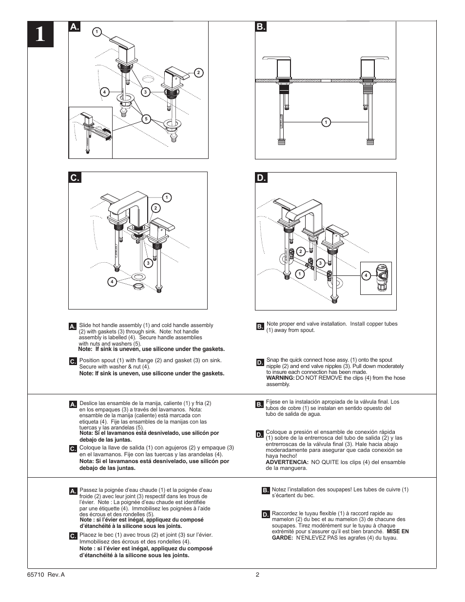 A. c. b. d | Factory Direct Hardware Delta 3586LF-MPU User Manual | Page 2 / 6