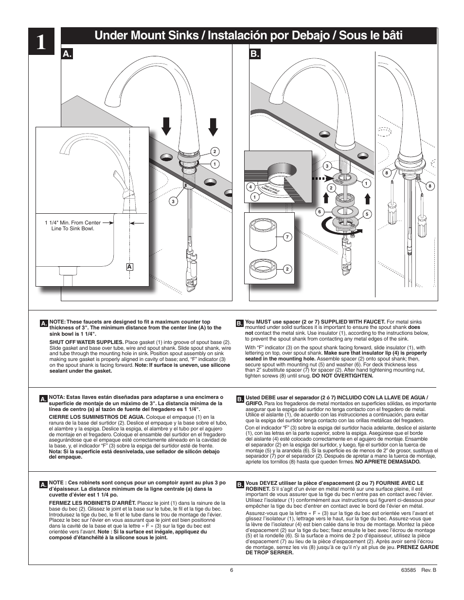 A. b | Factory Direct Hardware Delta 1980T Pilar User Manual | Page 6 / 16