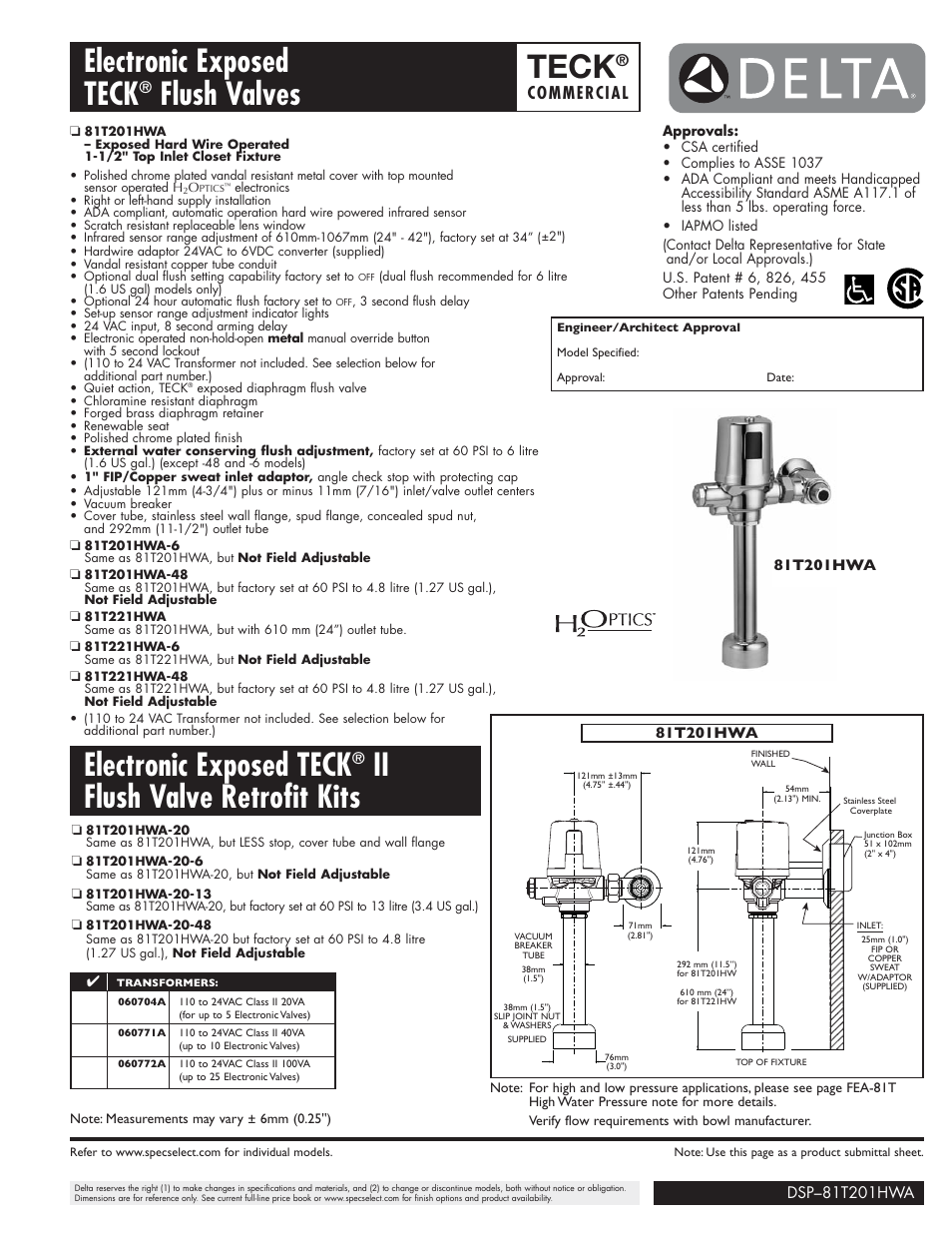 Factory Direct Hardware Delta 81T201HWA-20-13 User Manual | 1 page