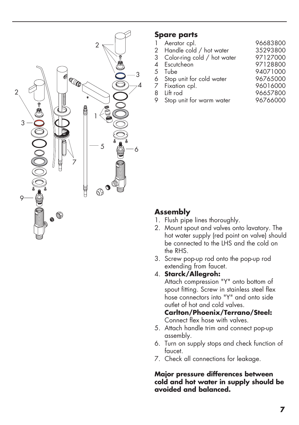 Factory Direct Hardware Hansgrohe 10133 User Manual | Page 7 / 12