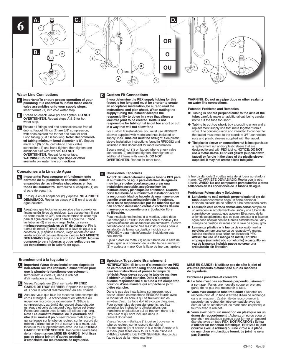 A. d, B. c, Or o ou | Factory Direct Hardware Delta 980T-SD-DST Pilar User Manual | Page 10 / 16