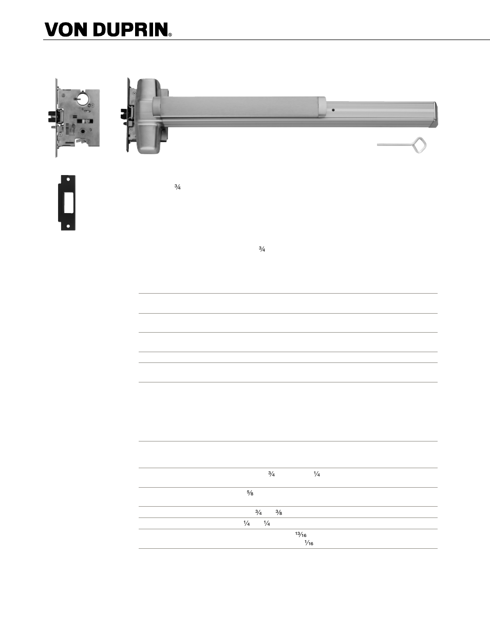 Factory Direct Hardware Von Duprin 9957EO26D3 User Manual | Page 10 / 58