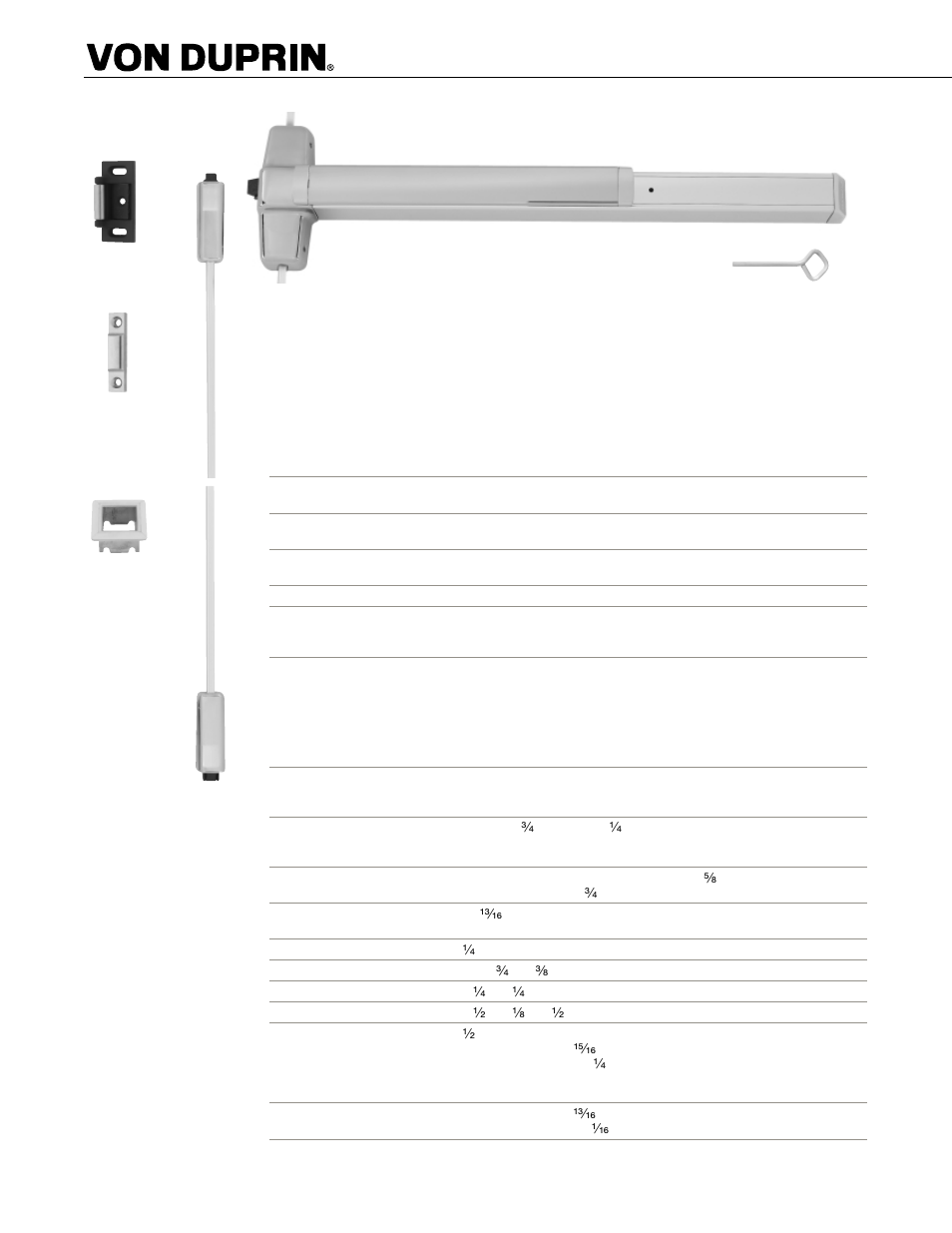 Factory Direct Hardware Von Duprin 9957EO26D3 User Manual | Page 18 / 58