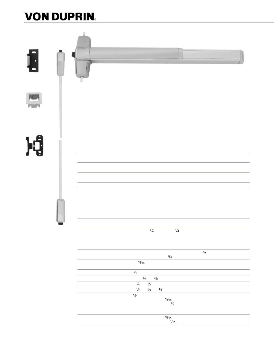 Factory Direct Hardware Von Duprin 9957EO26D3 User Manual | Page 20 / 58