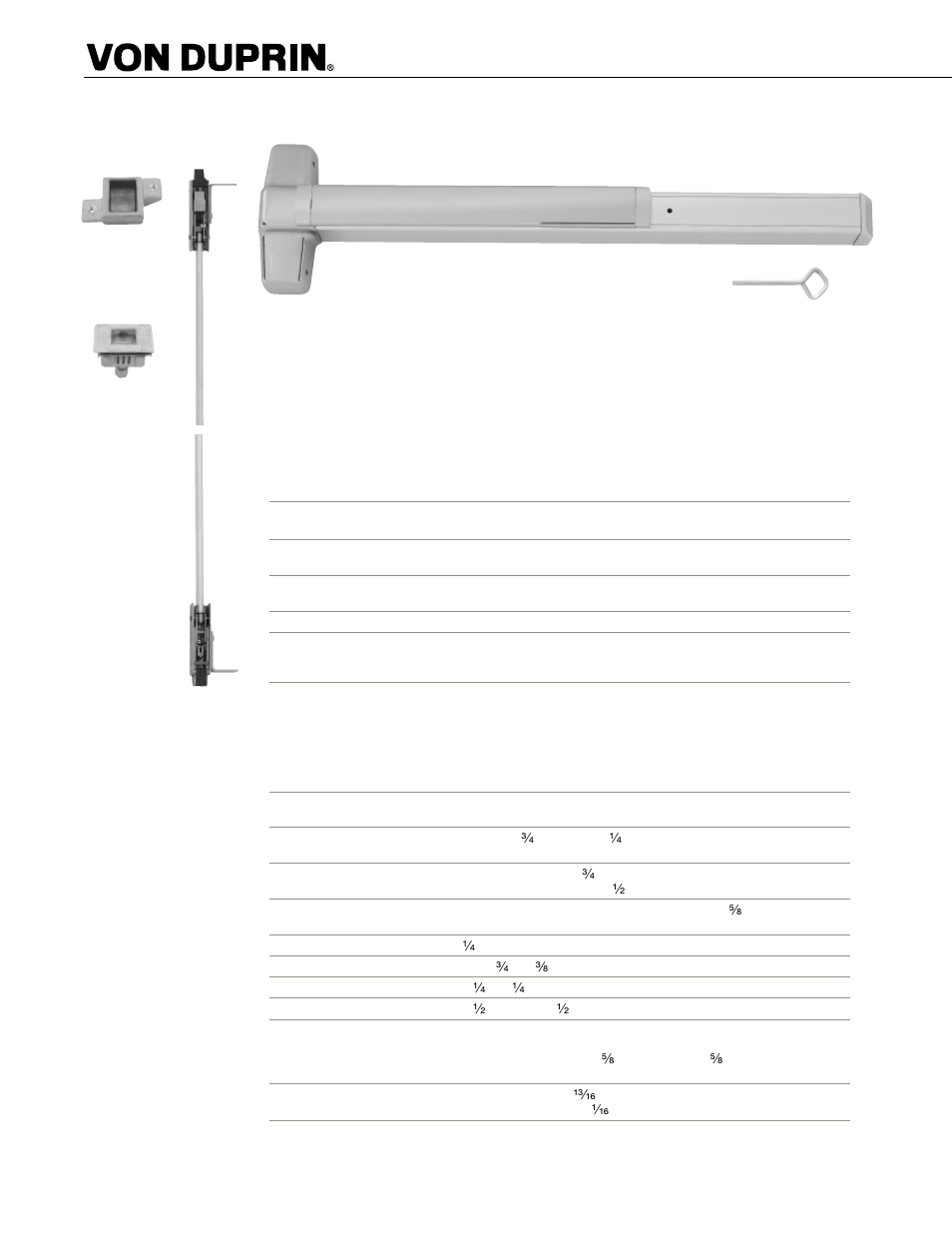 Factory Direct Hardware Von Duprin 9957EO26D3 User Manual | Page 26 / 58