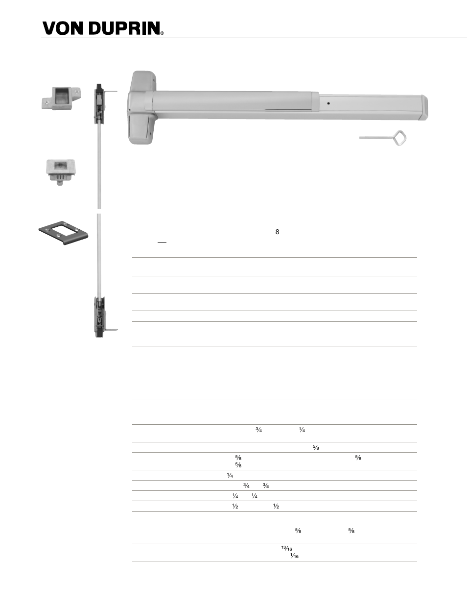 Factory Direct Hardware Von Duprin 9957EO26D3 User Manual | Page 30 / 58