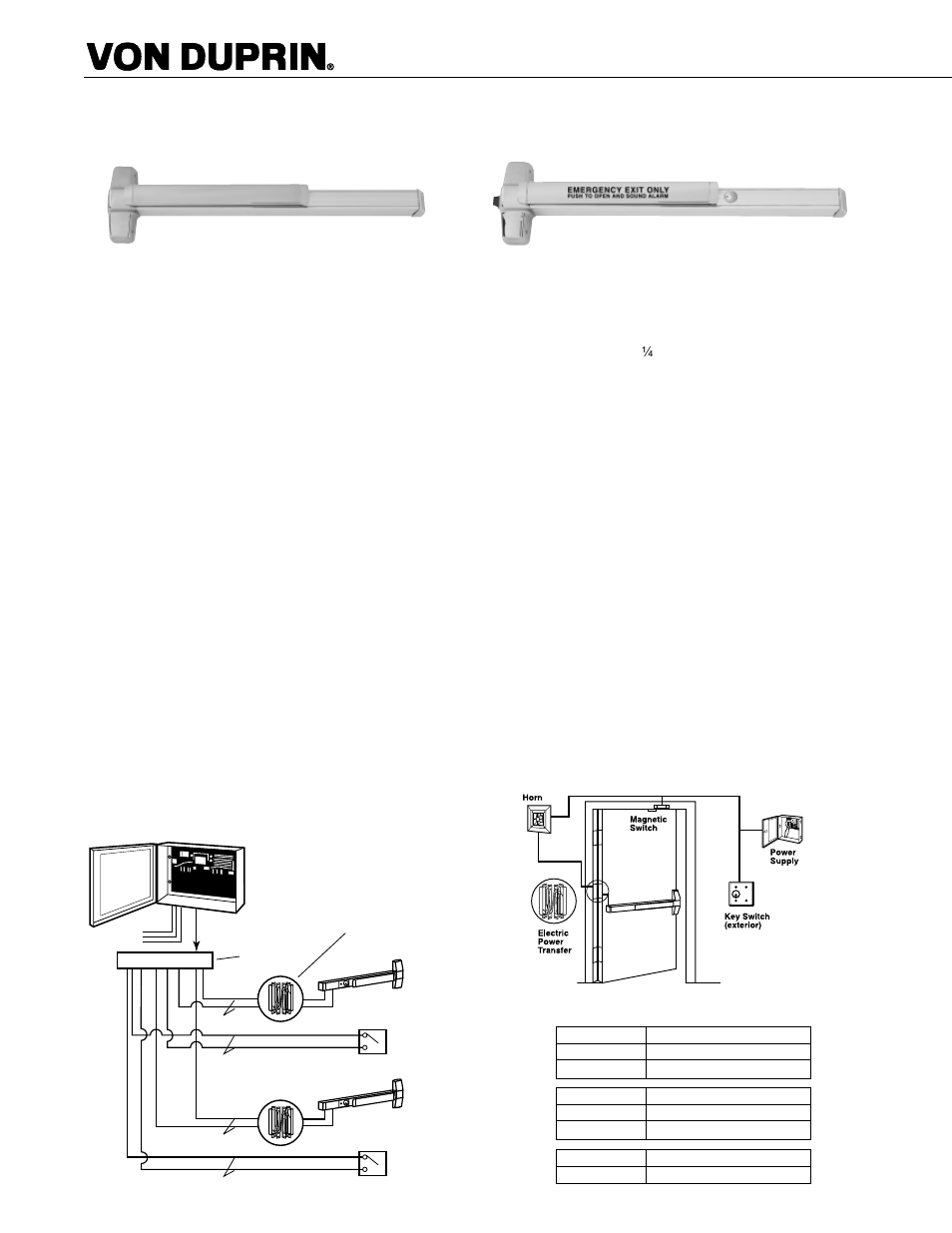 98/99™ electrical options, Electric latch retraction — el, Signal switch — ss | Popular el application, A* b* b | Factory Direct Hardware Von Duprin 9957EO26D3 User Manual | Page 45 / 58