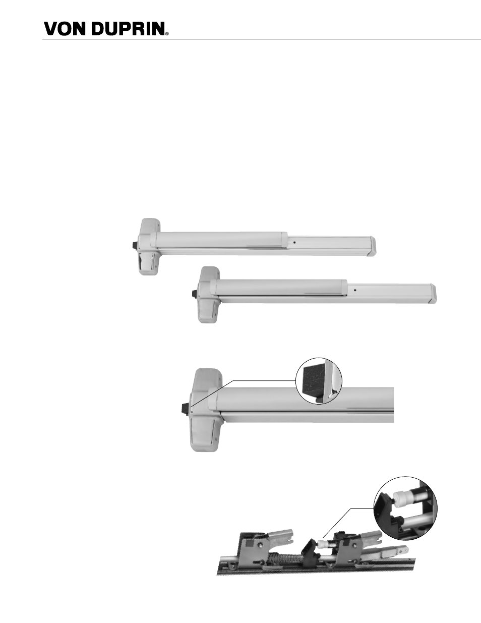 98/99™ exit devices, Introduction, Latch bolt | The quiet one | Factory Direct Hardware Von Duprin 9957EO26D3 User Manual | Page 5 / 58