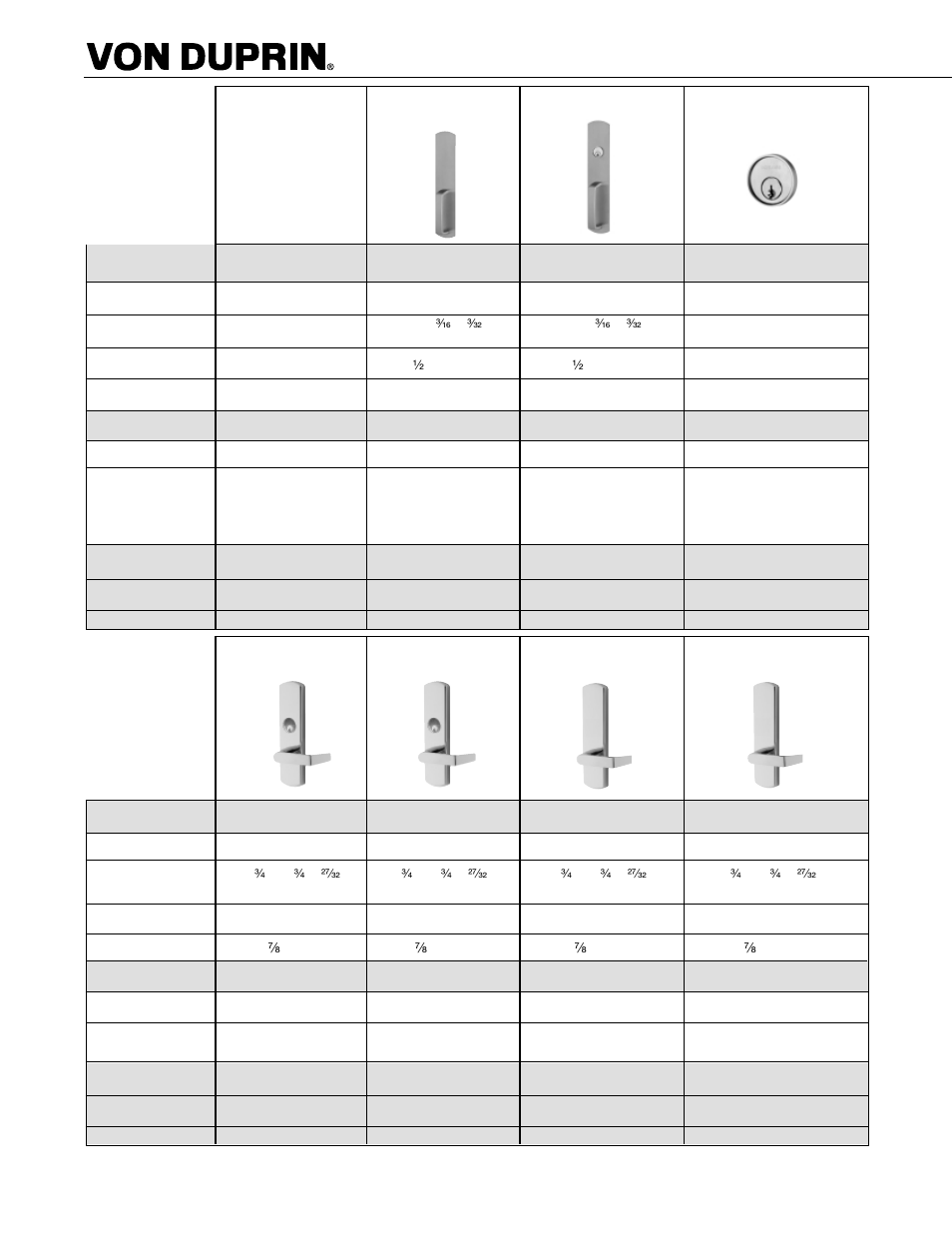 F/99-f fire exit rim device standard trim | Factory Direct Hardware Von Duprin 9957EO26D3 User Manual | Page 9 / 58