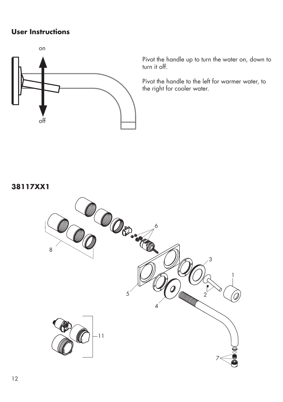 Factory Direct Hardware Hansgrohe 38117 User Manual | Page 12 / 16