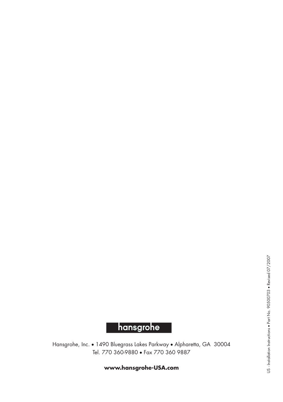 Factory Direct Hardware Hansgrohe 38117 User Manual | Page 16 / 16