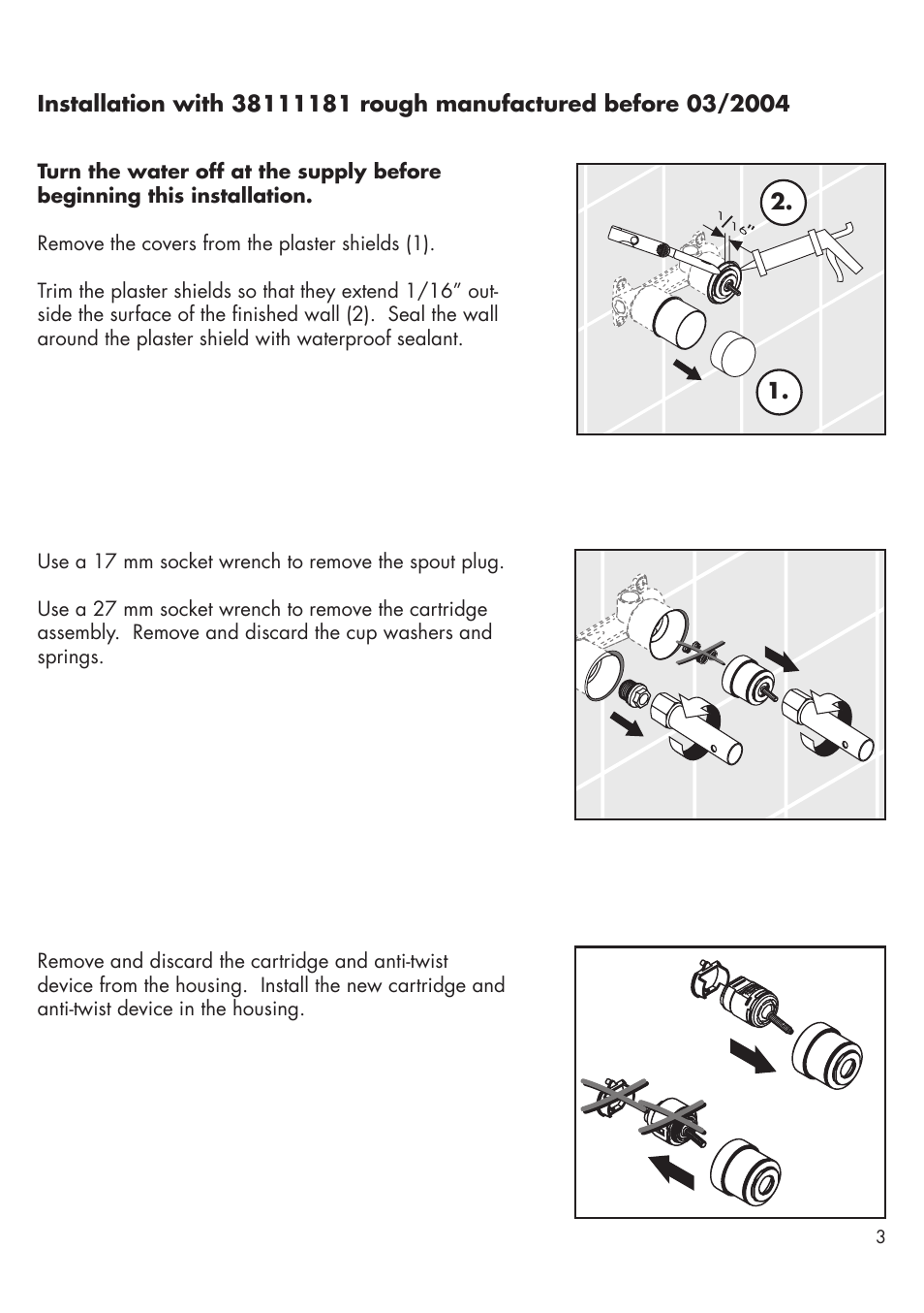 Factory Direct Hardware Hansgrohe 38117 User Manual | Page 3 / 16