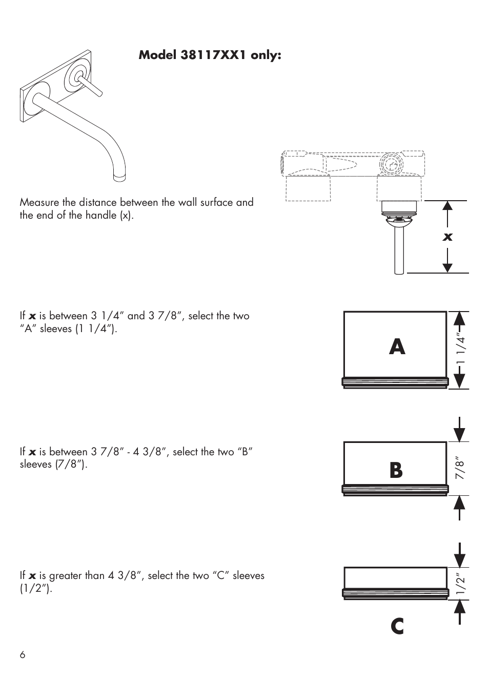 Ab c | Factory Direct Hardware Hansgrohe 38117 User Manual | Page 6 / 16