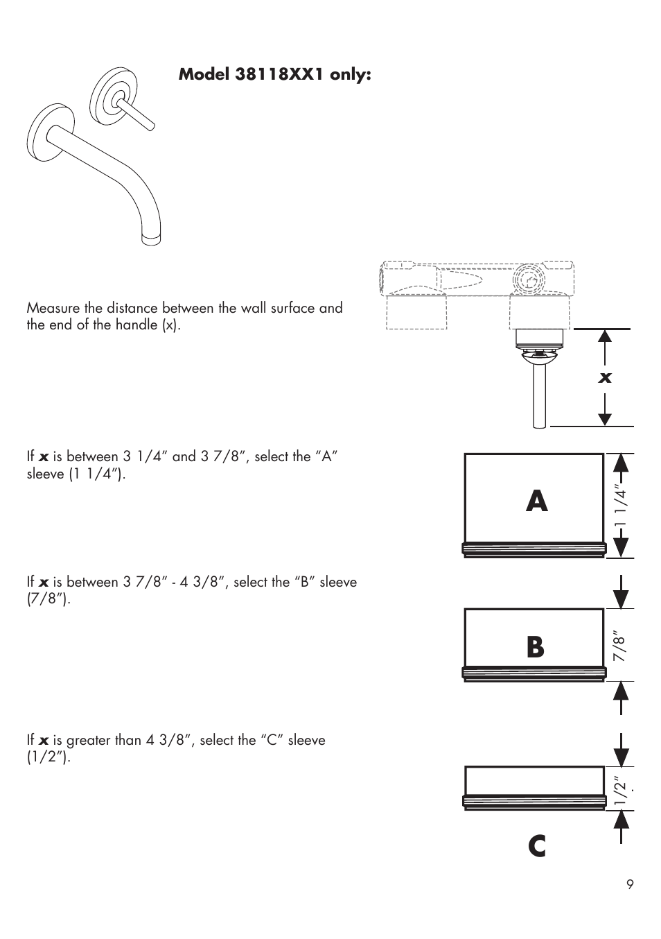 Ab c | Factory Direct Hardware Hansgrohe 38117 User Manual | Page 9 / 16