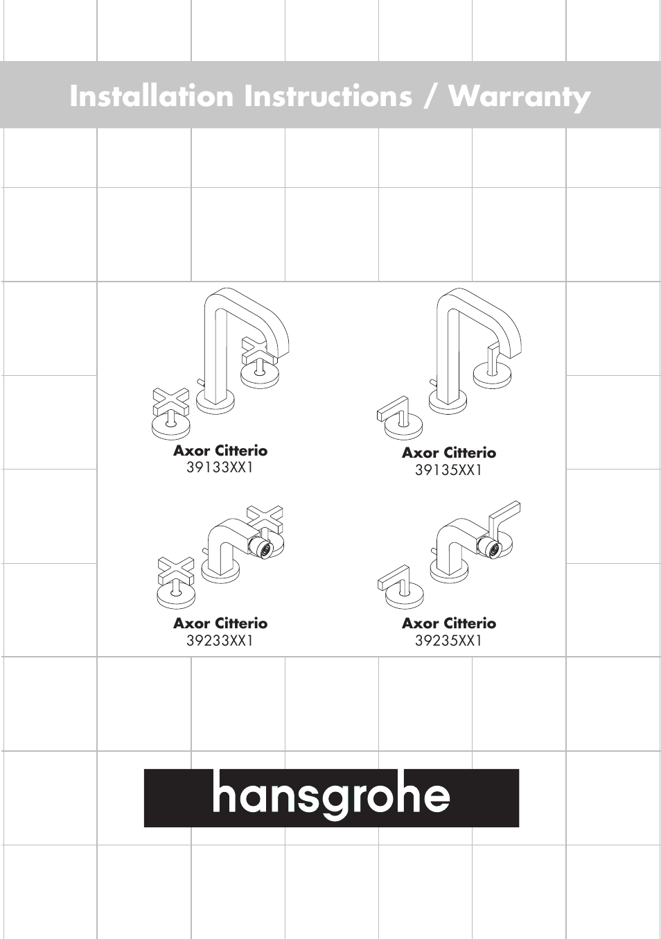 Factory Direct Hardware Hansgrohe 39135 User Manual | 8 pages