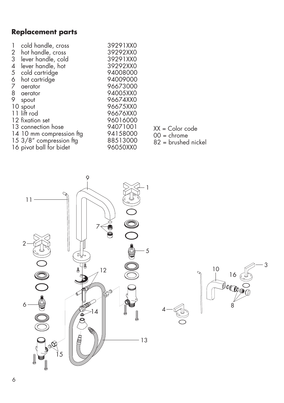 Factory Direct Hardware Hansgrohe 39135 User Manual | Page 6 / 8