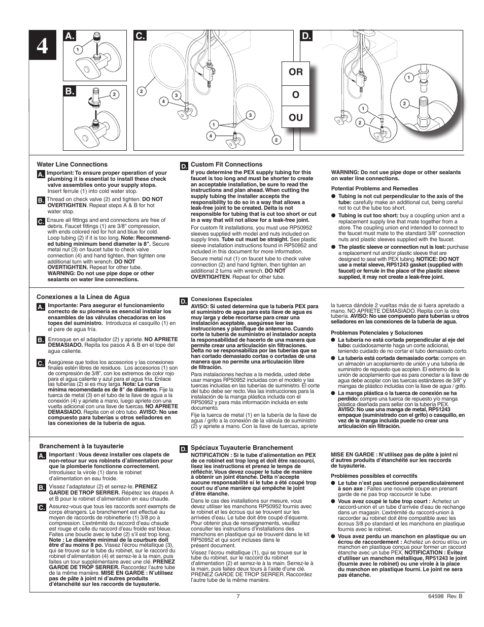 A. d, B. c, Or o ou | Factory Direct Hardware Delta 15938T-DST User Manual | Page 7 / 12