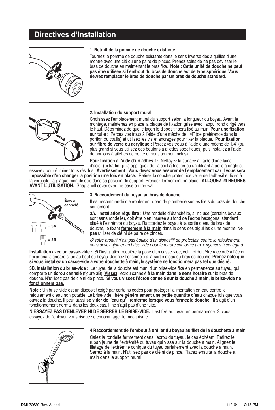 Directives d’installation | Factory Direct Hardware Delta 59310-20-PK Classic User Manual | Page 4 / 4