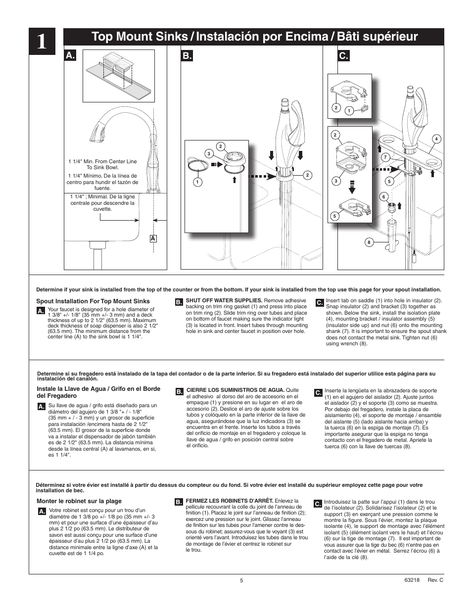 B. c | Factory Direct Hardware Delta 9192T-DST Addison User Manual | Page 5 / 16