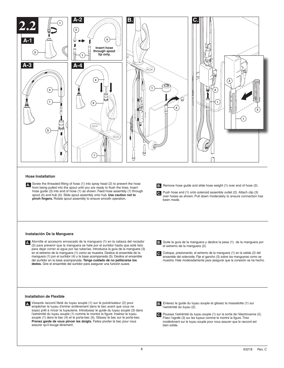 A-1 c, A-2 a-3 a-4 | Factory Direct Hardware Delta 9192T-DST Addison User Manual | Page 8 / 16