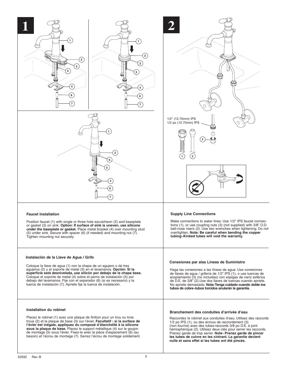 Factory Direct Hardware Delta 755LF User Manual | Page 2 / 6