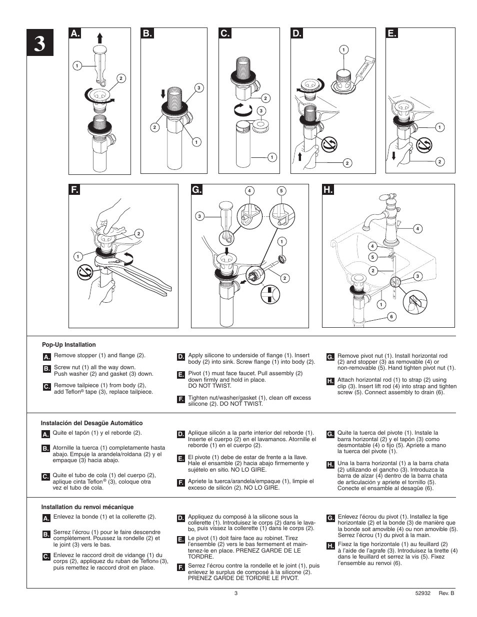 A. b, C. d, E. f | Factory Direct Hardware Delta 755LF User Manual | Page 3 / 6