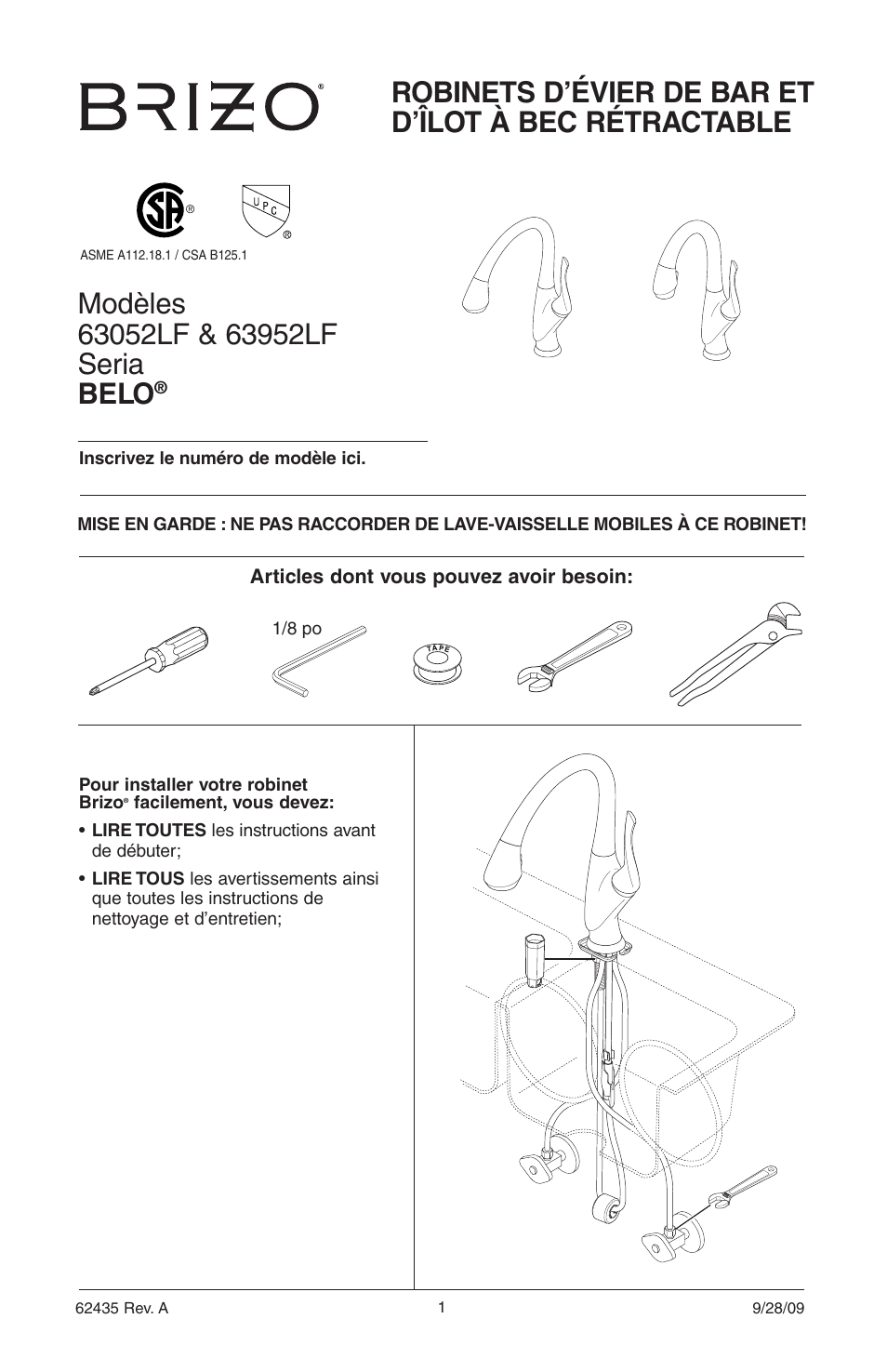 Factory Direct Hardware Brizo 63052LF Belo User Manual | Page 29 / 44