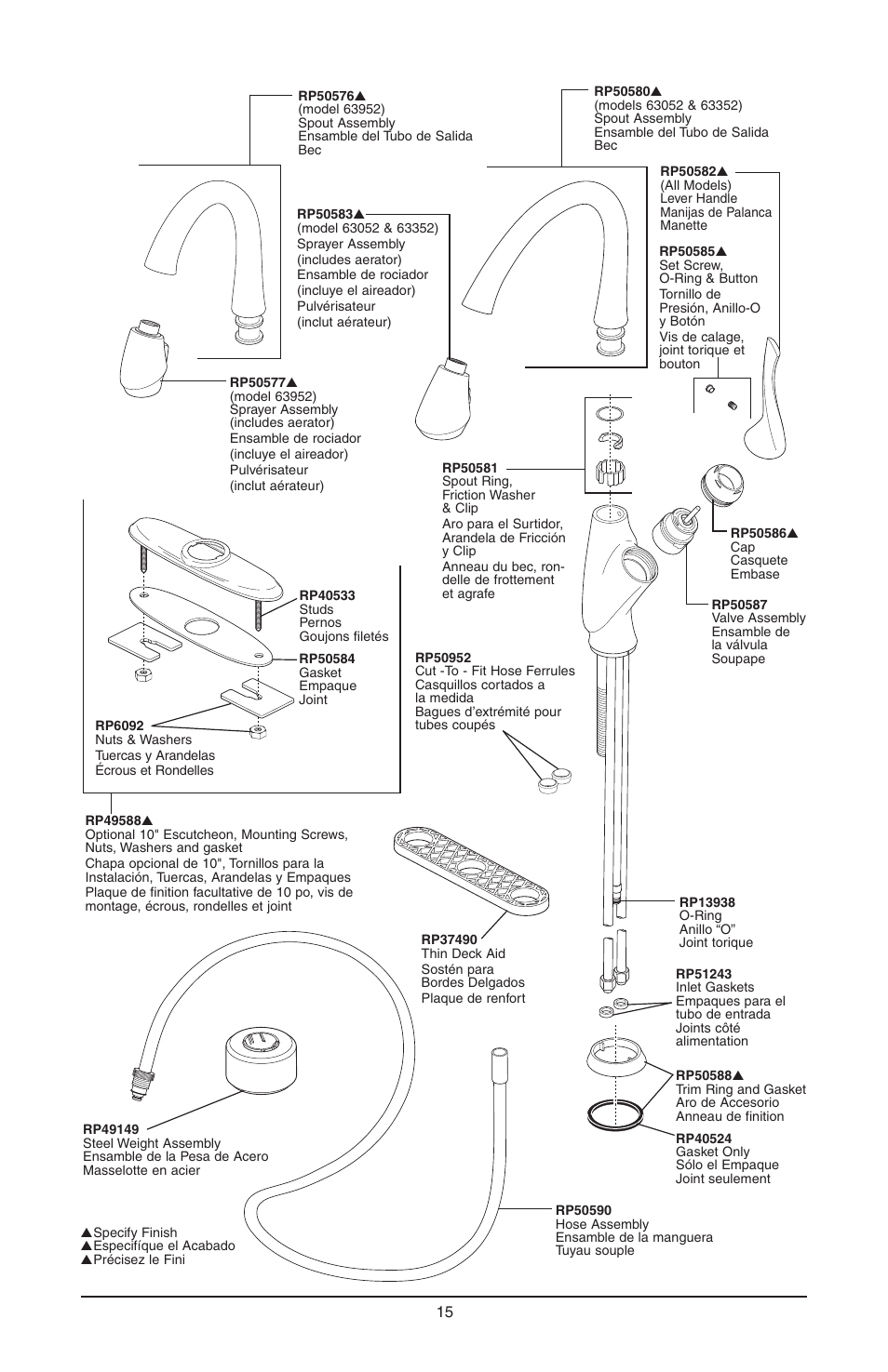 Factory Direct Hardware Brizo 63052LF Belo User Manual | Page 43 / 44