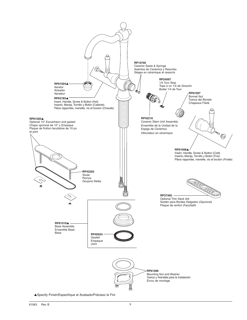 Factory Direct Hardware Brizo 62936LF Tresa User Manual | Page 5 / 6