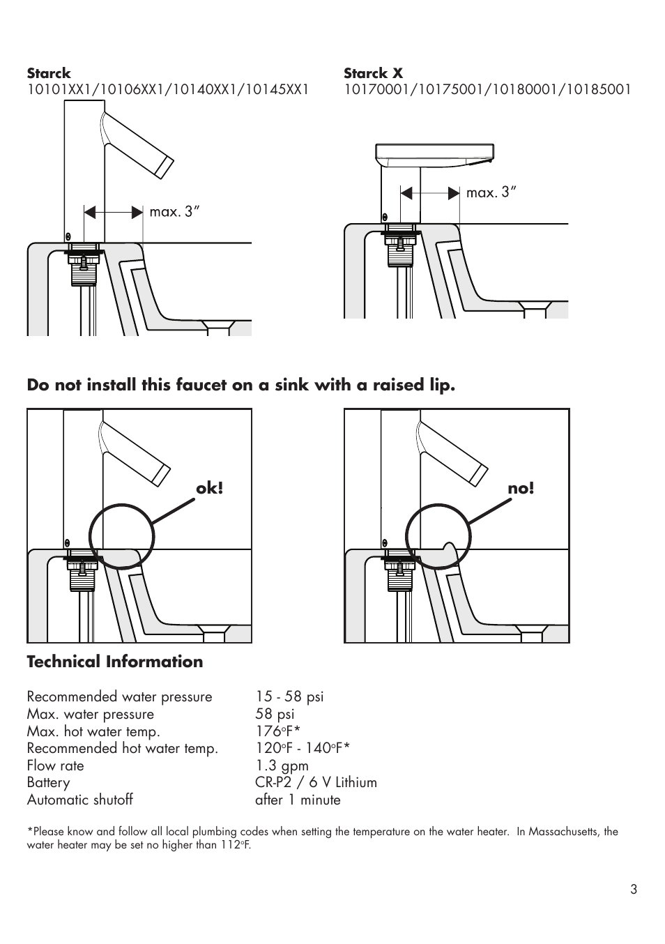 Factory Direct Hardware Hansgrohe 10175001 User Manual | Page 3 / 16