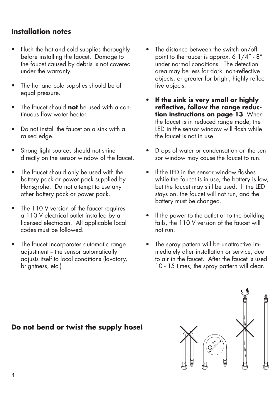 Factory Direct Hardware Hansgrohe 10175001 User Manual | Page 4 / 16