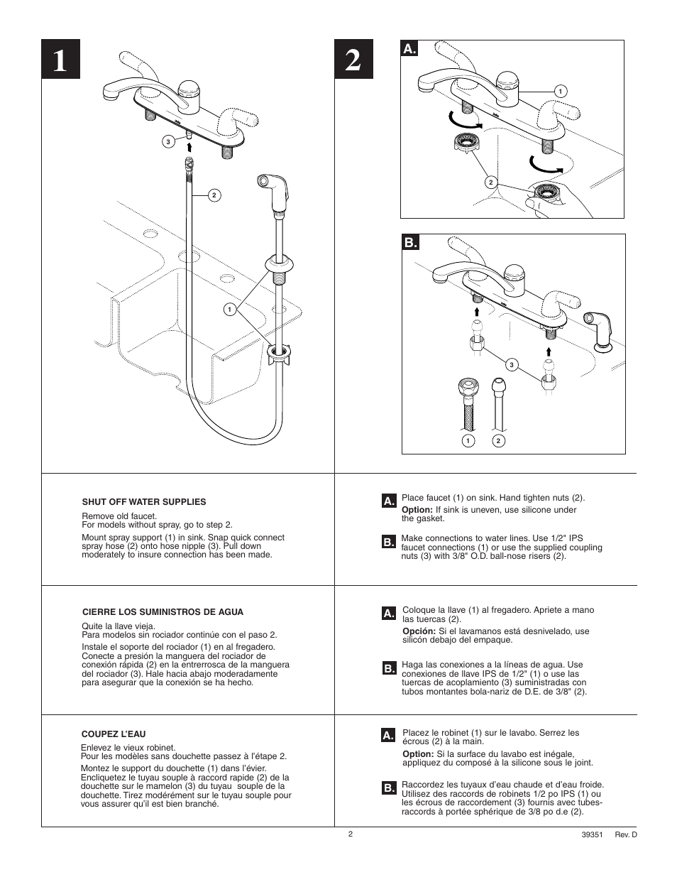 Factory Direct Hardware Delta 2402LF Classic User Manual | Page 2 / 6