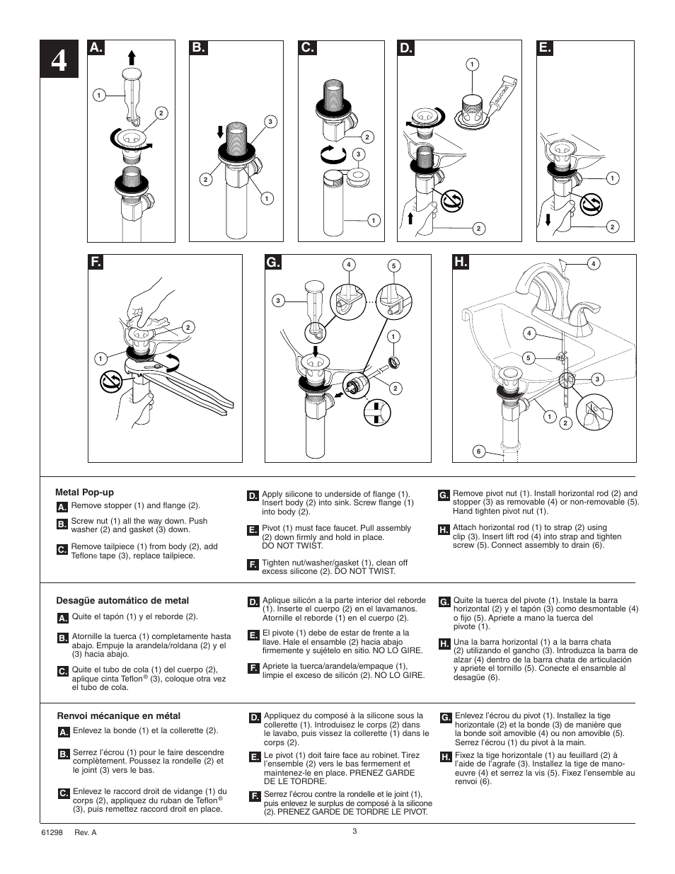 A. b. c. d. e. f | Factory Direct Hardware Delta 2592LF User Manual | Page 3 / 6