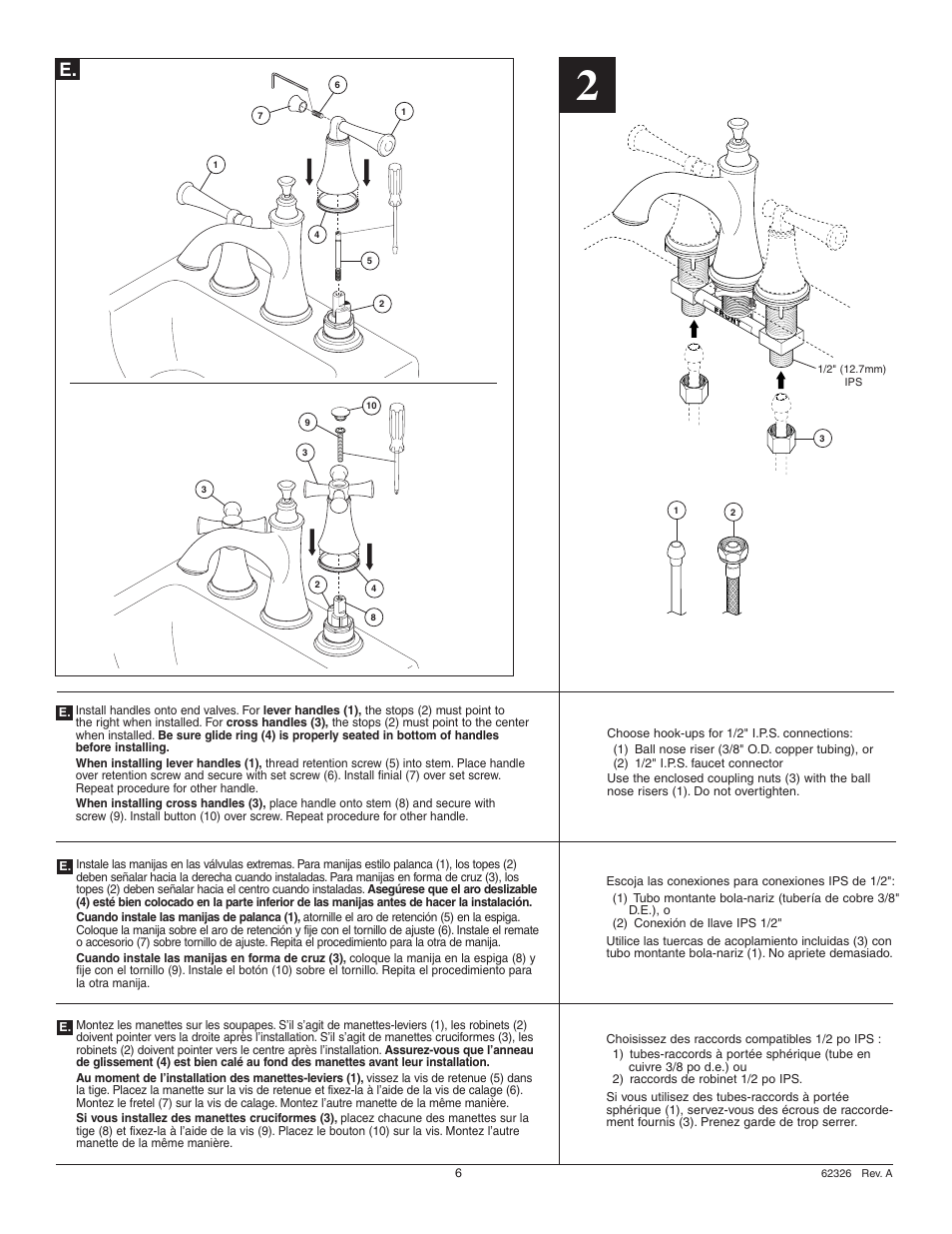 Factory Direct Hardware Brizo 65505LF-LHP User Manual | Page 6 / 8