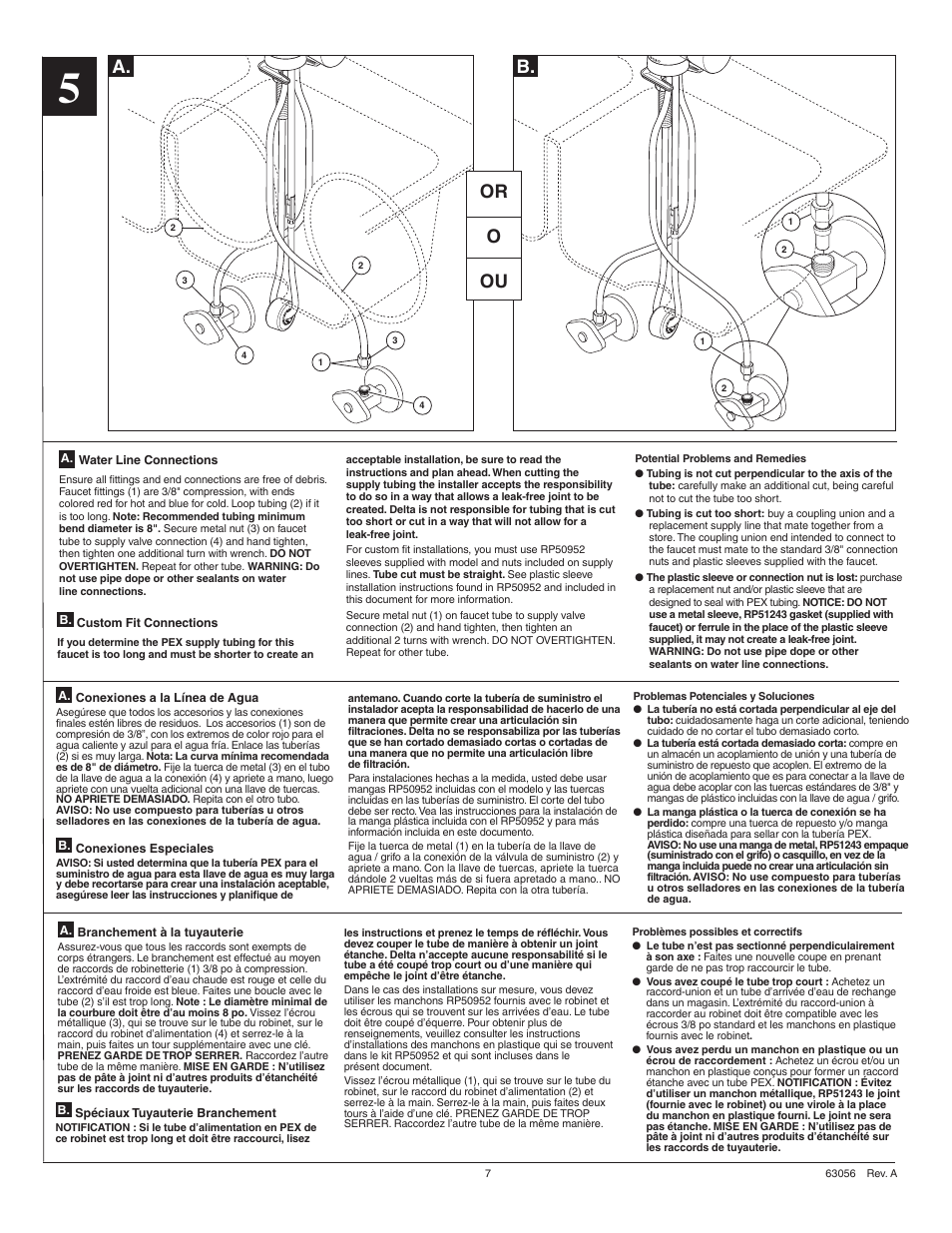 A. b. or o ou | Factory Direct Hardware Brizo 63970LF Venuto User Manual | Page 7 / 12