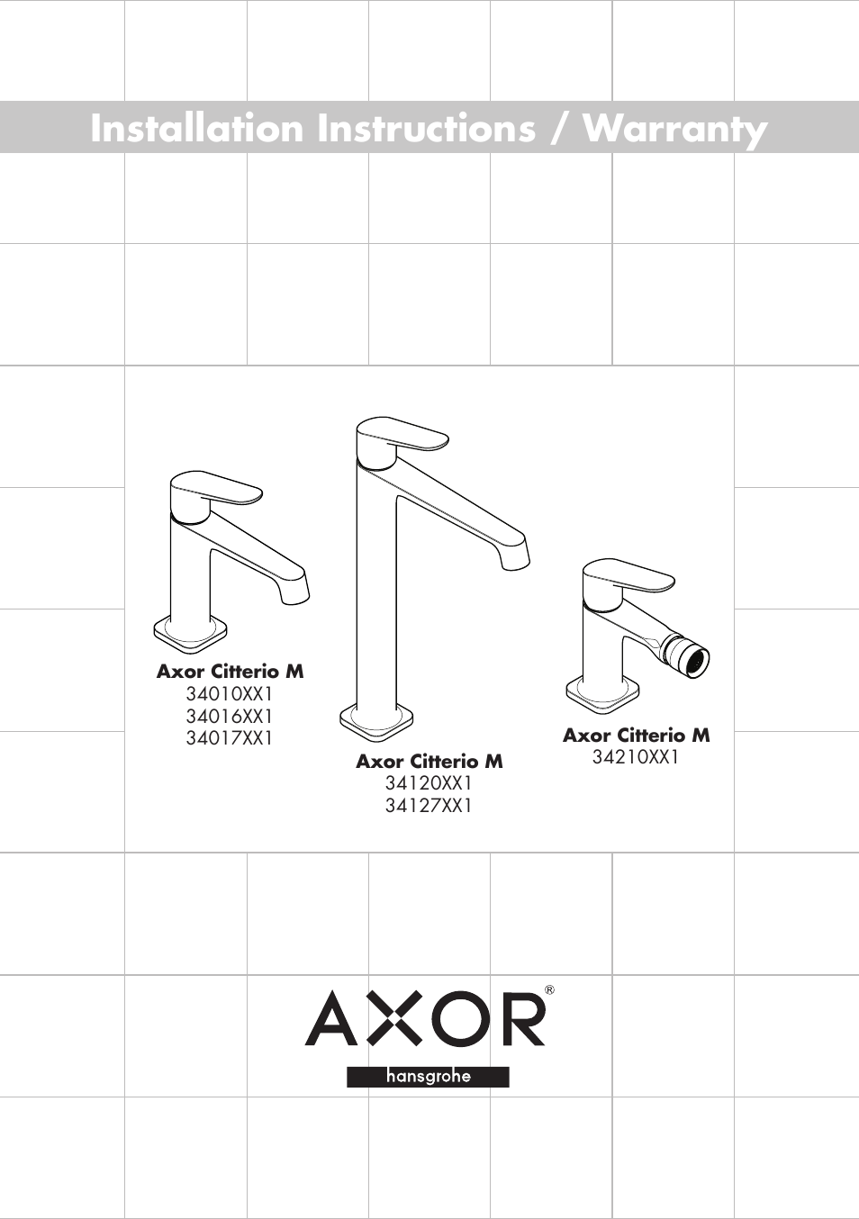 Factory Direct Hardware Hansgrohe 34010 User Manual | 12 pages