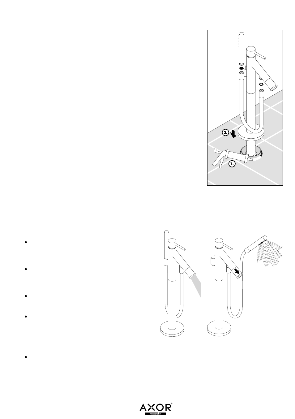 User instructions | Factory Direct Hardware Hansgrohe 10456 Axor Starck User Manual | Page 4 / 8